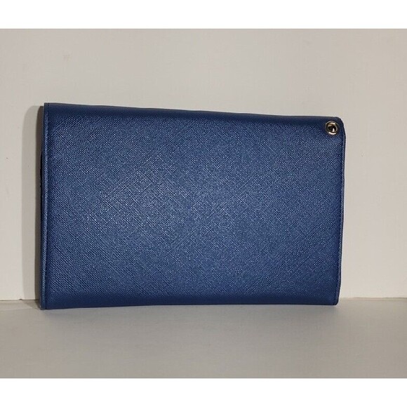 NWOT Casamonal Cobal Royal Navy Blue Envelope Wallet OS RFID Blocking Snap Clos - Picture 2 of 8